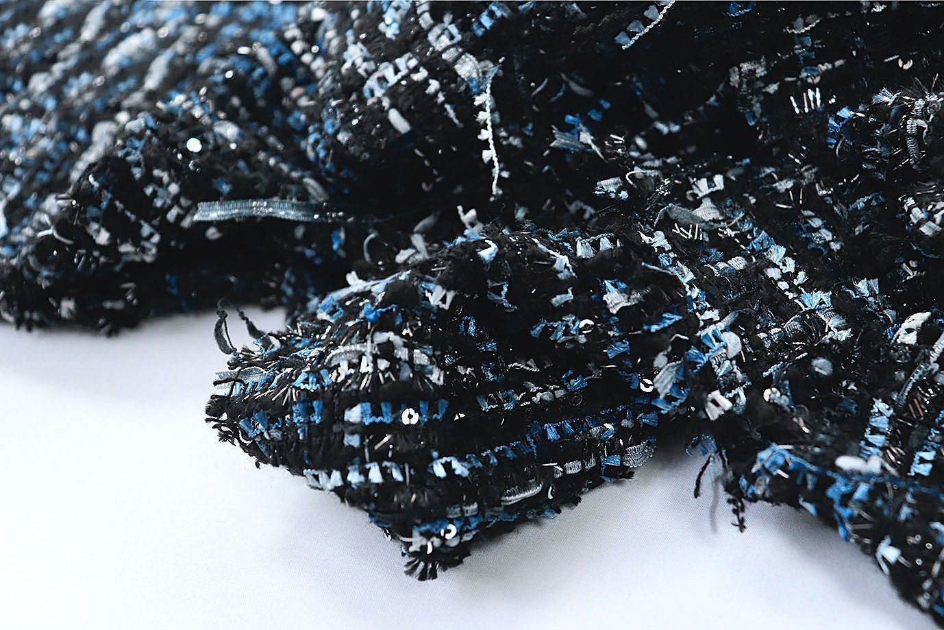 Пальтовая ткань Твид (Шанель) с люрексом/черный 81104215/D#187-181107/C#3