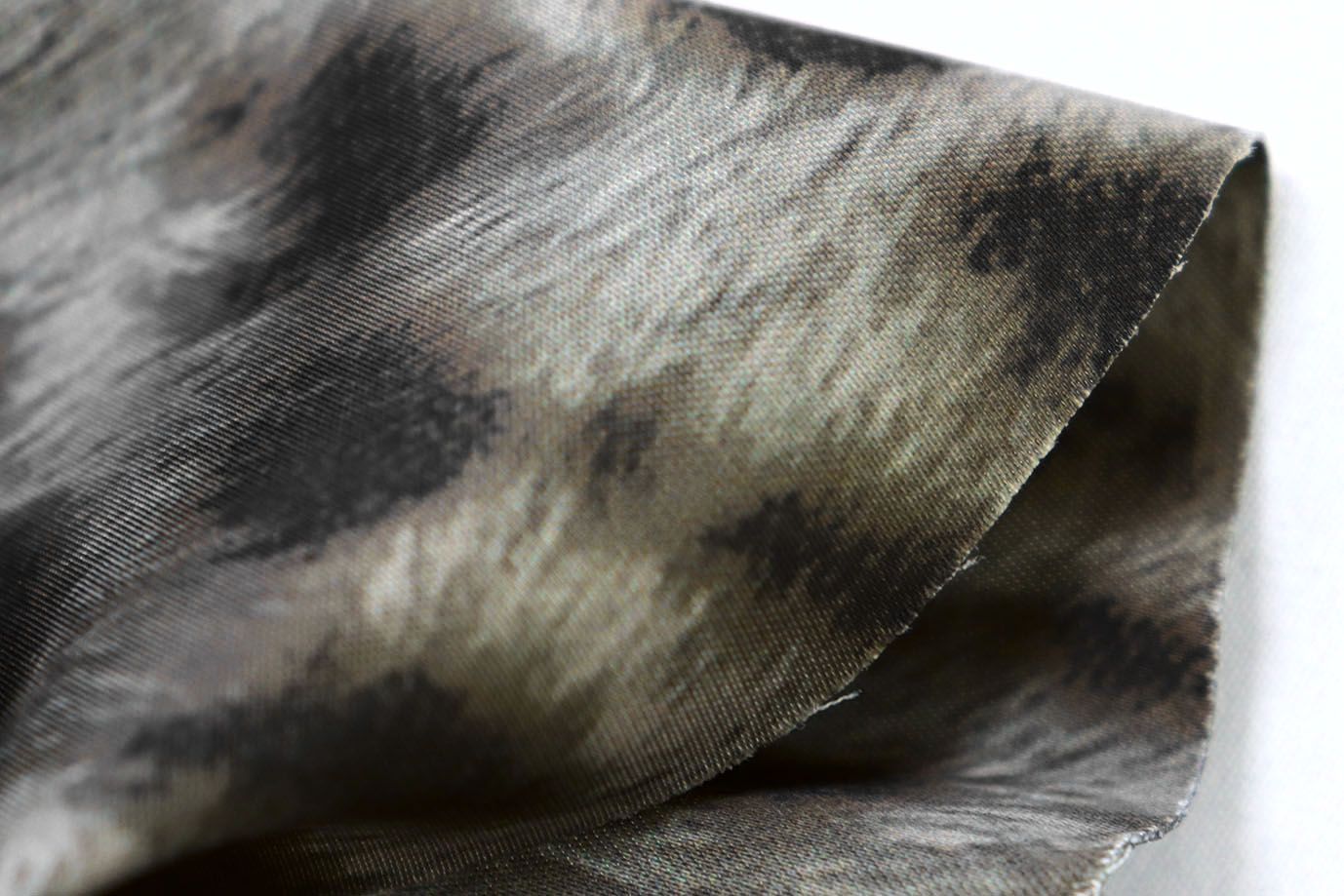 Сатин "Шакира" стрейч двусторонний принт/черно-серый 3887-PY/D#3/C#4