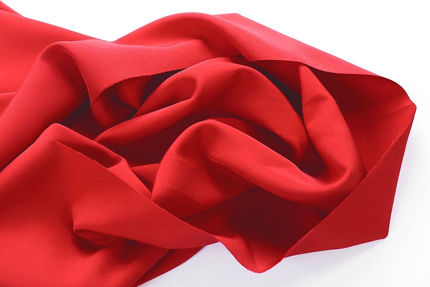 Костюмная ткань "Барби" стрейч/красный 4147-PY/C#5