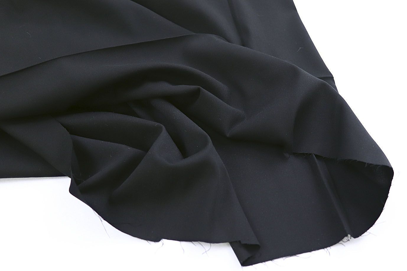 Штапель твил стрейч/черный 4220-PY/C#Black