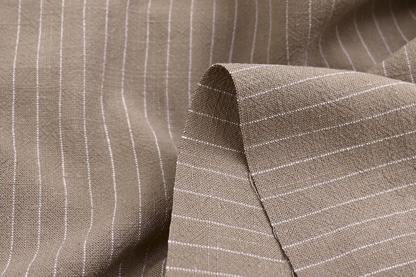 Лен принт/полоска белая на бежевом 4155-PY/D#1/C#3