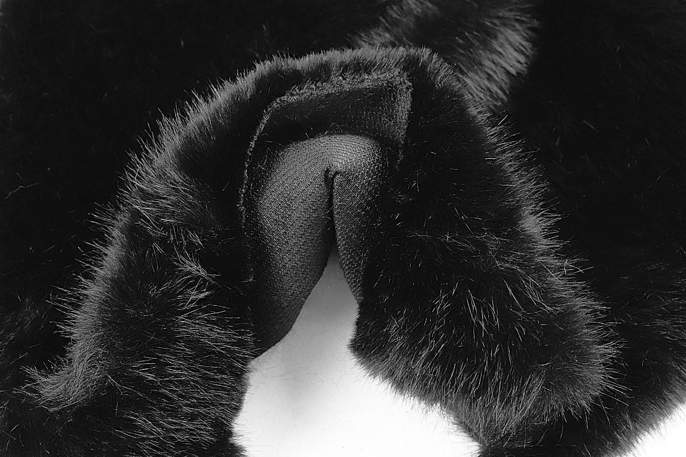 Искусственный мех "Песец"/черный AP5110703/D#289-220070-85/C#11-2