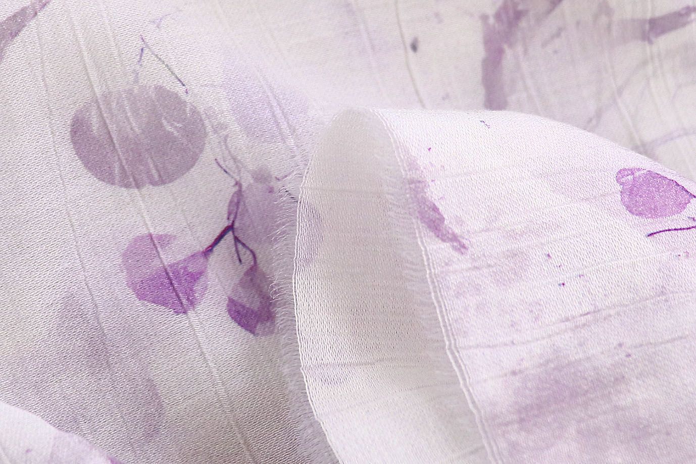 Лен "Медея" принт/цветы сиреневые на белом 3970-PY/D#7/C#1