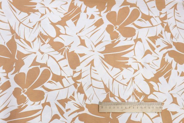 Лен N/R слаб принт/коричнево-белый 3826-PY/D#3/C#4