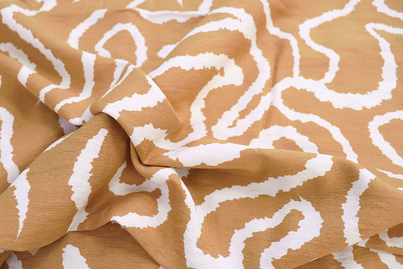 Лен БОХО принт/бело-коричневый 3857-PY/D#5/C#3