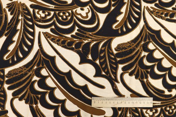 Лен БОХО принт/черно-коричневый на бежевом 3810-PY/D#7/C#3