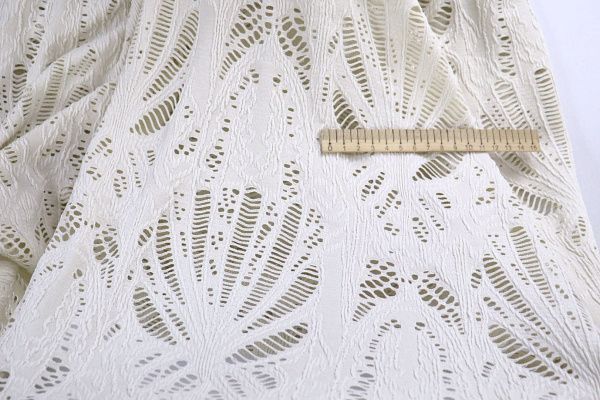 Трикотаж кружево/кремовый 4061-PY/C#1 Off White
