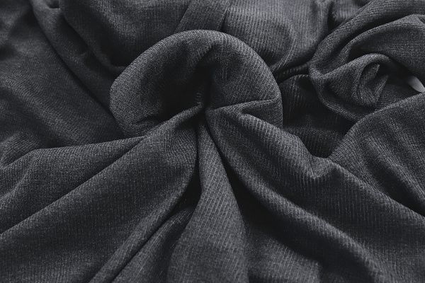 Трикотаж "Рибана" твист/темно-серый 3677-PY/C#8