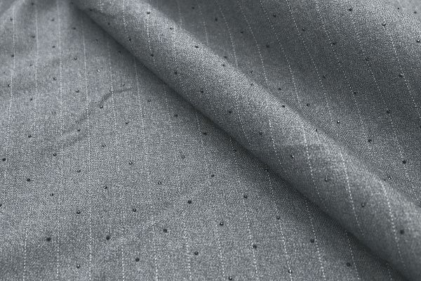 Костюмная ткань со стразами/серый VT-11807/D#1/C#2