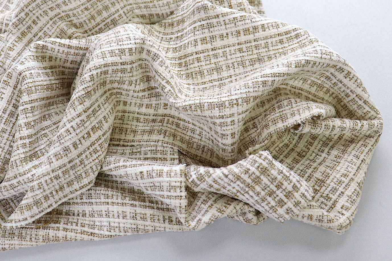 Костюмная ткань «Шанель»/бежевый 3986-PY/C#1