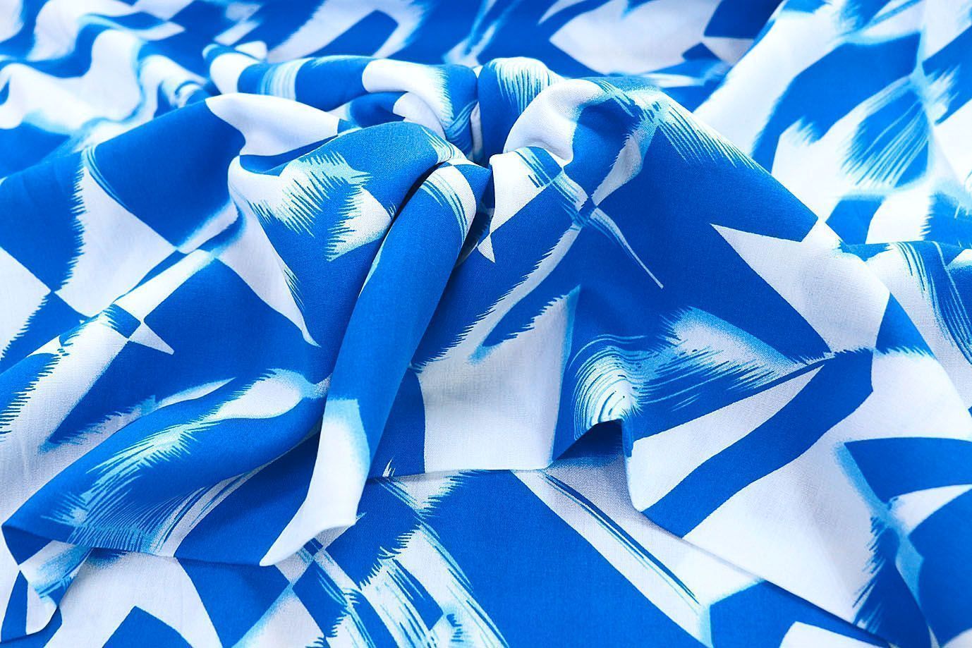 Штапель принт/сине-белый 1374-PY/D#18/C#7