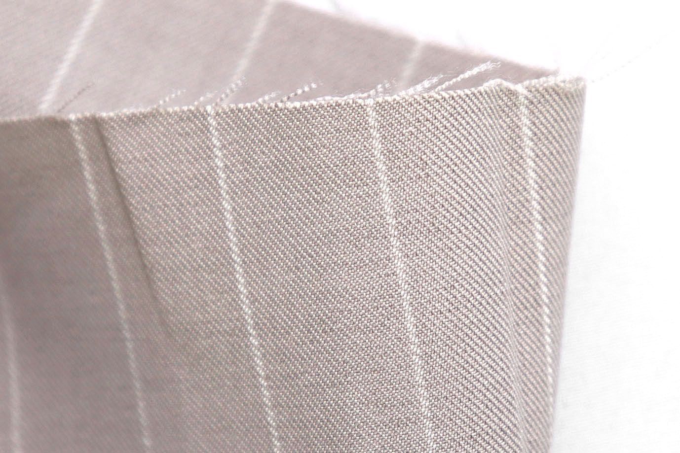 Костюмная ткань принт/полоска белая на бежевом 3963-PY/C#6