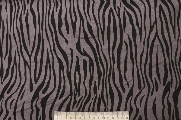 Штапель принт/зебра коричнево-черная 4203-PY/D#68/C#1