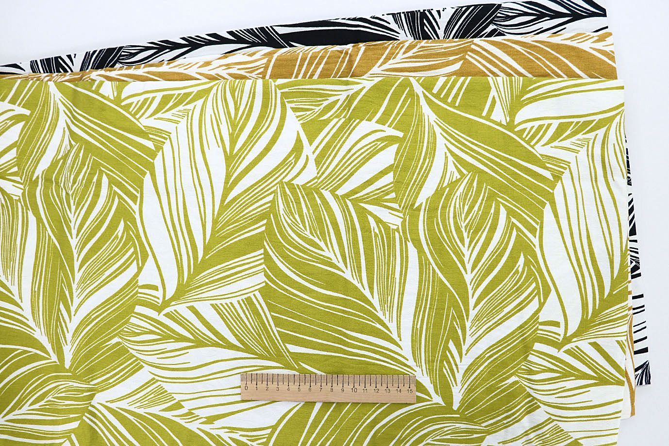 Лен БОХО принт/бело-зеленый 3591-PY/D#7/C#1