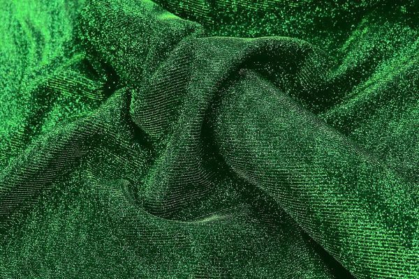 Трикотаж с люрексом на интерлоке/ярко-зеленый 1253-PY/C#35