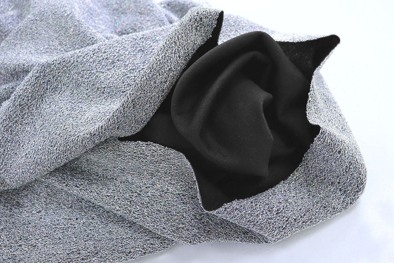 Трикотаж с люрексом/серо-сиреневый 3741-PY/C#1