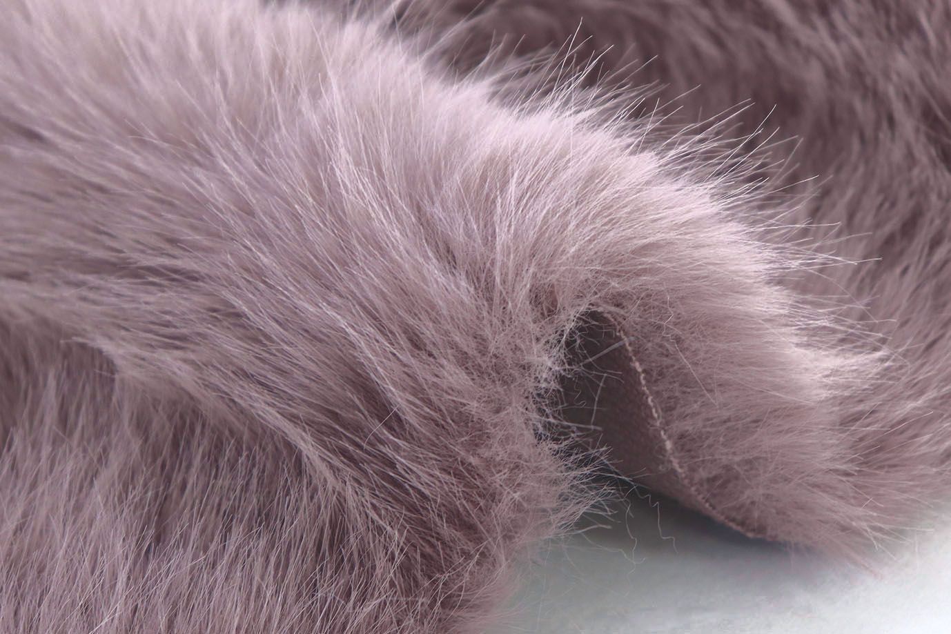 Искусственный мех "Песец" длинноворсовый/лиловый AP41102/D#289-220070-85/C#F2091