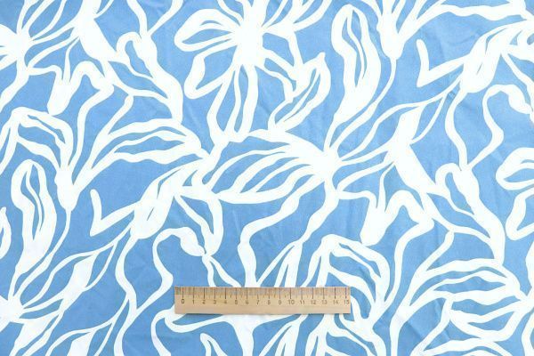 Хлопок "Поплин" принт/сине-белый 3848-PY/D#3/C#2