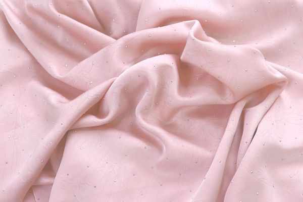 Сатин креш со стразами/розовый 12355/C#4