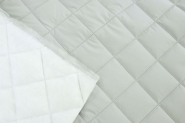 Ткань термостеганная "Ромб"/светло-серый 014 11015/6+CC200