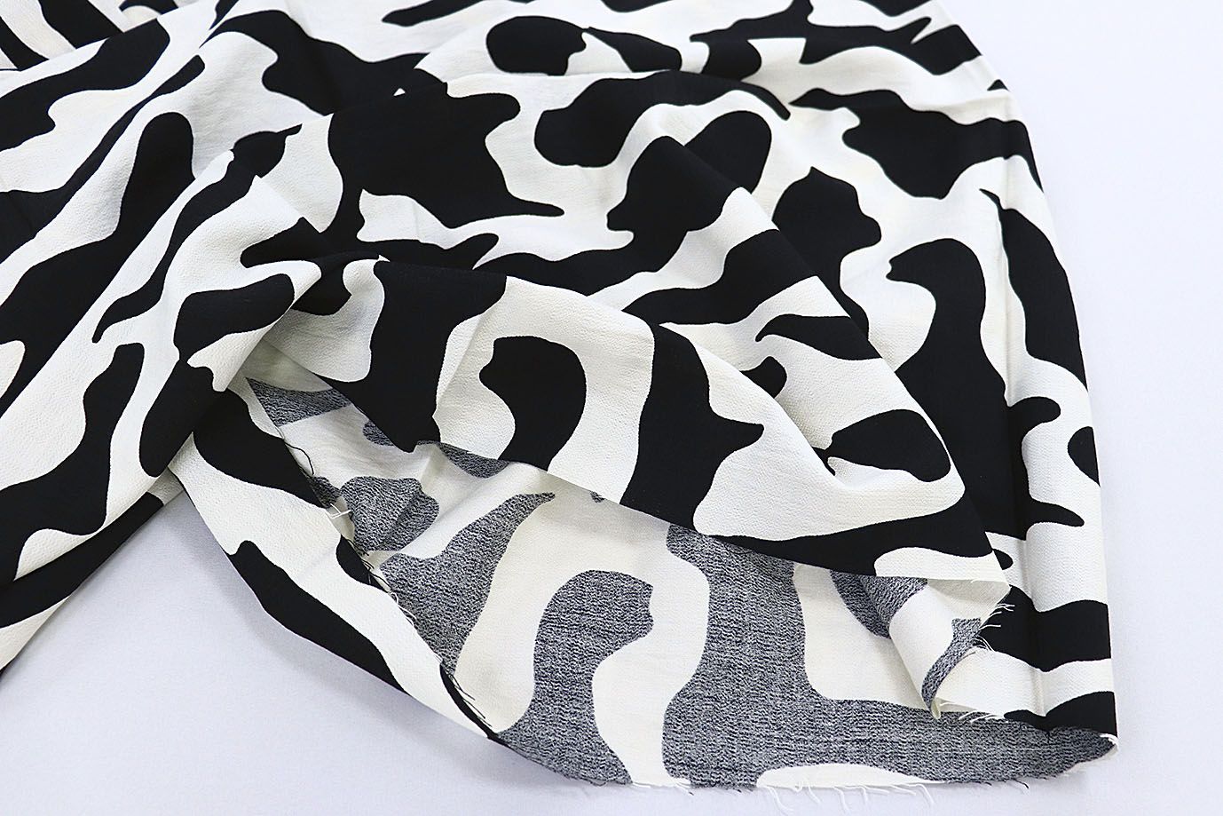 Лен БОХО принт/черно-белый 3810-PY/D#12/C#4