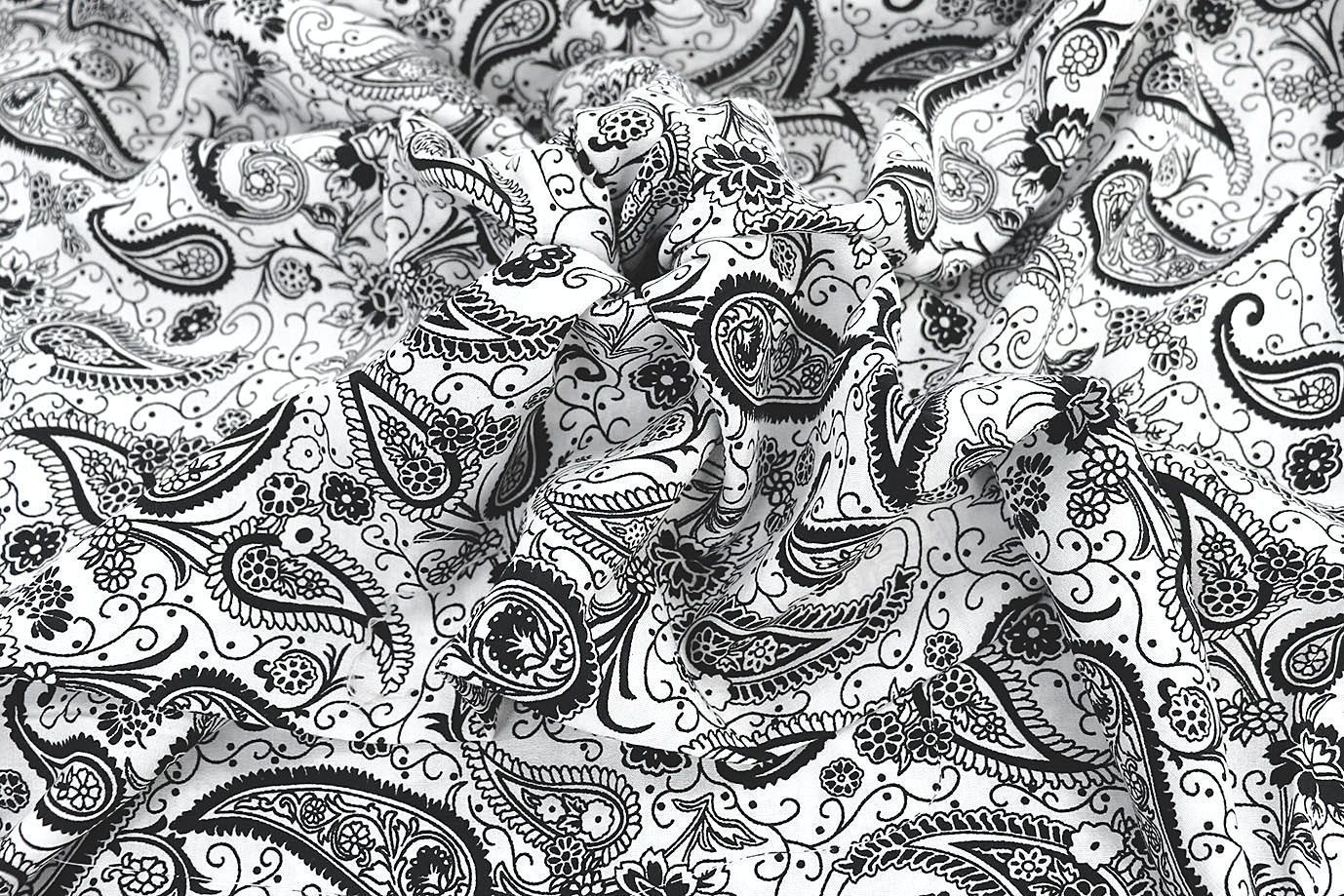 Штапель принт/узор белый на белом 1374-PY/D#27/C#2