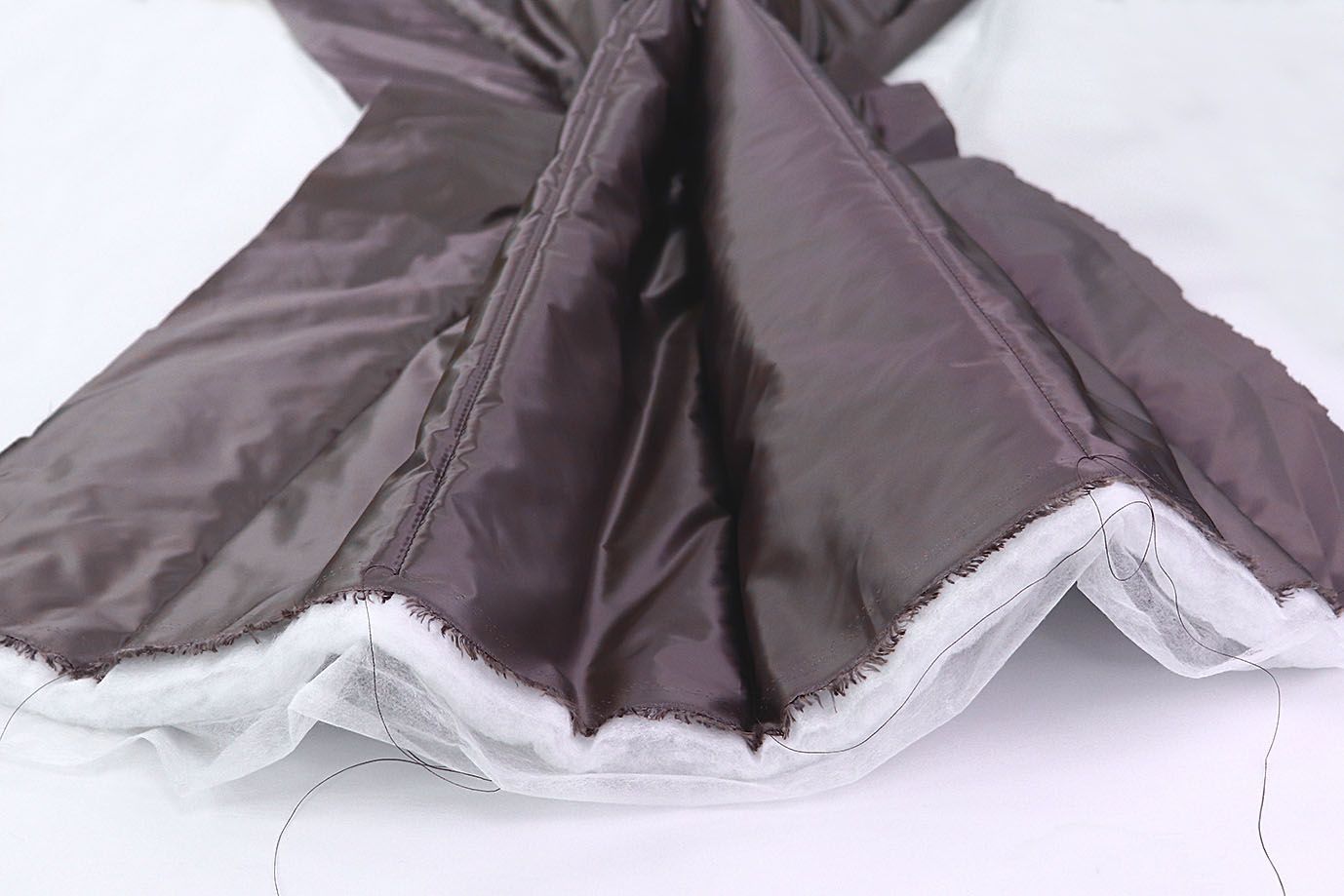 Ткань простеганная "Полоска"/фиолетовый 101936/17+холлофайбер 200