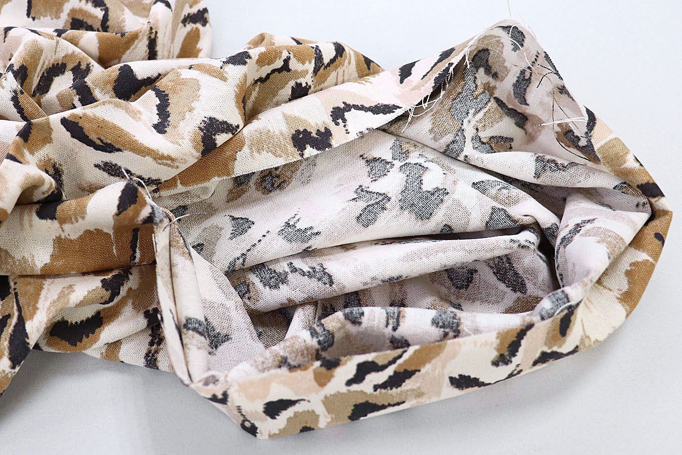 Лен принт/черно-коричневый на молочном 3852-PY/D#3/C#1