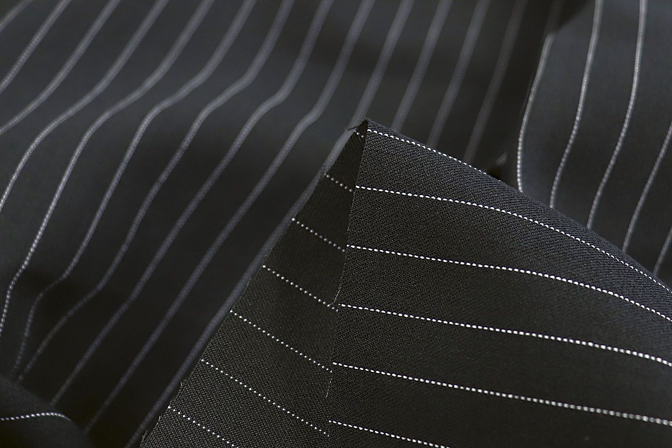 Костюмная ткань принт/полоска белая на черном 3562-PY/D#3/C#1