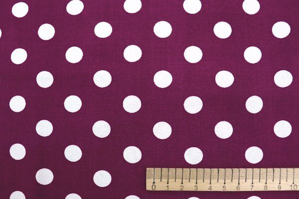 Штапель принт/горох белый на фиолетовом 3660-PY/D#10/C#1