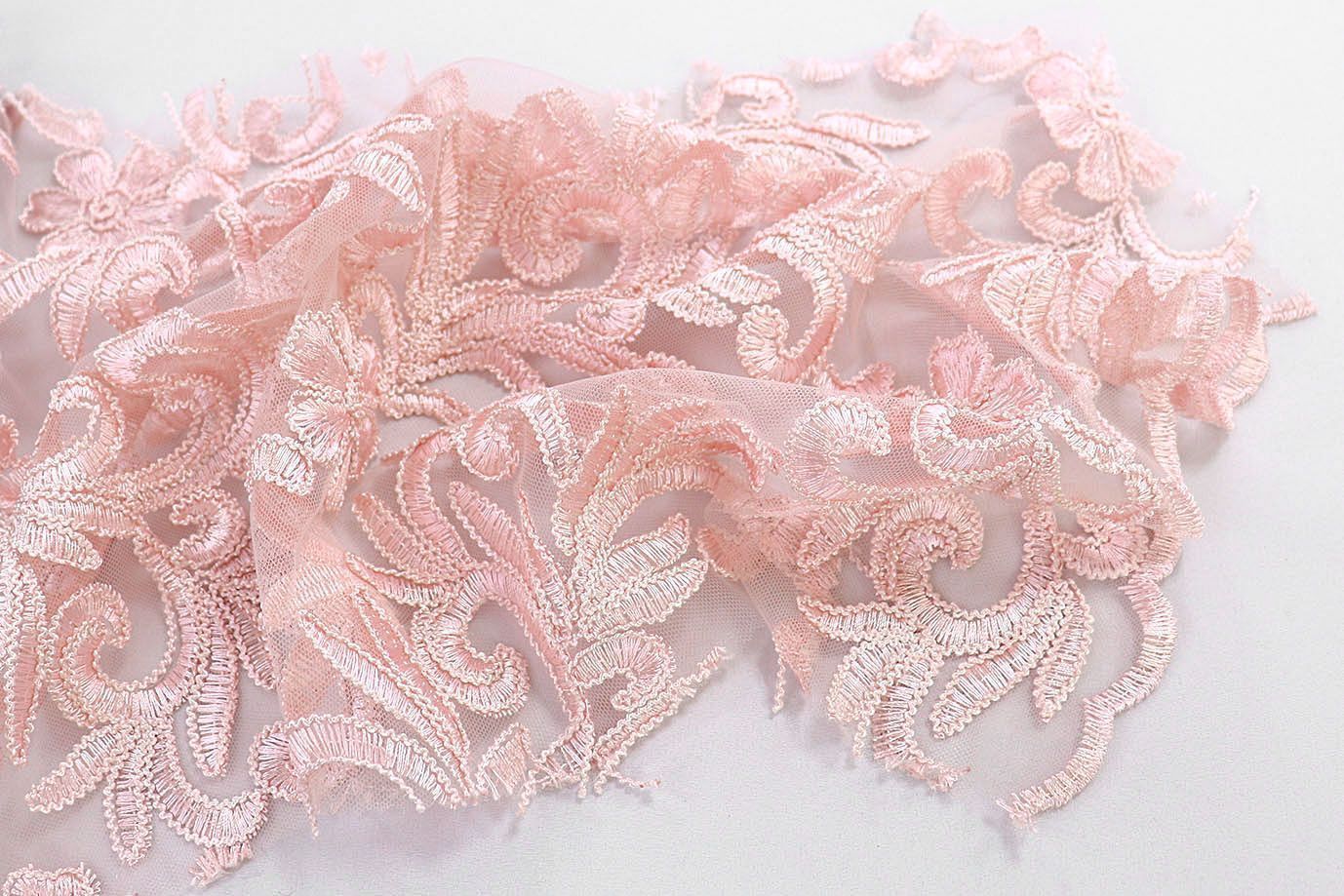 Сетка с вышивкой/розовый 2041/D#1/C#3