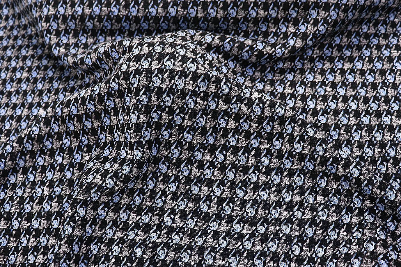 Трикотаж жаккард принт/бело-голубой 3257-22-PY/D#14/C#3