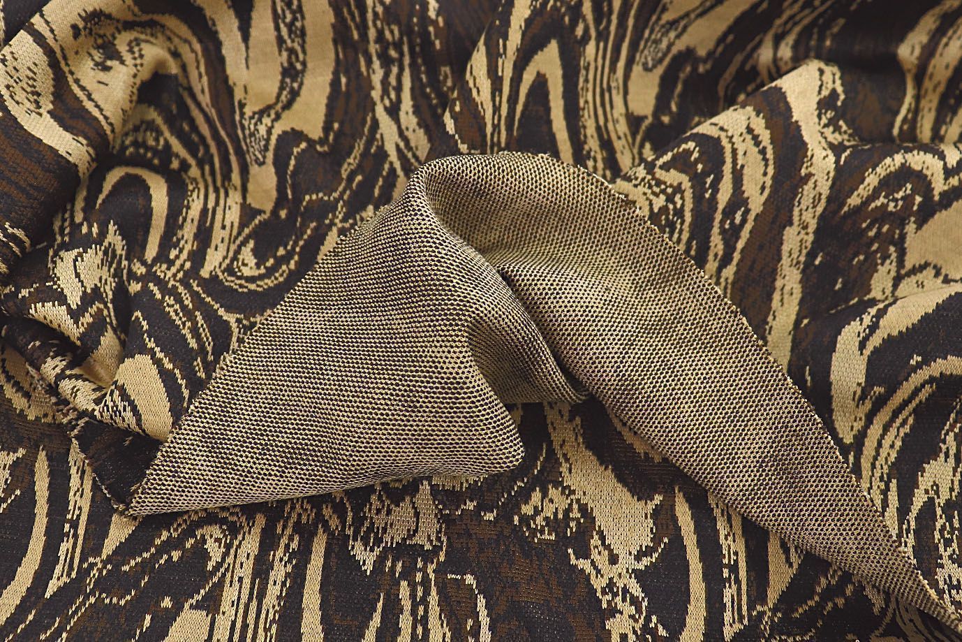 Трикотаж жаккард принт/желто-коричневый 3579-PY/D#11/C#1