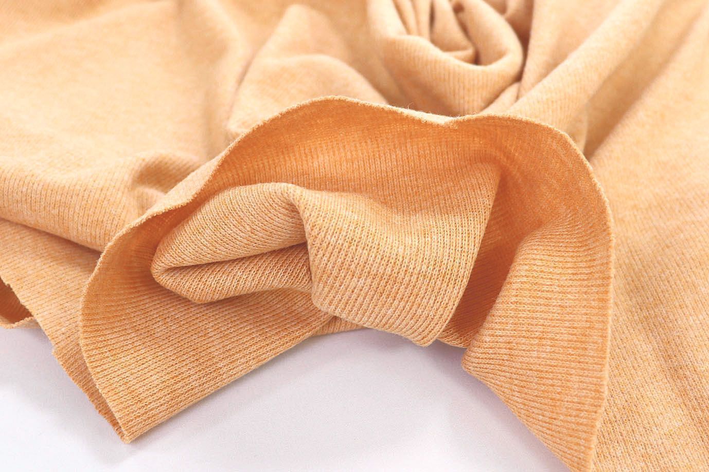 Трикотаж "Рибана"/светло-оранжевый 3033/C#21