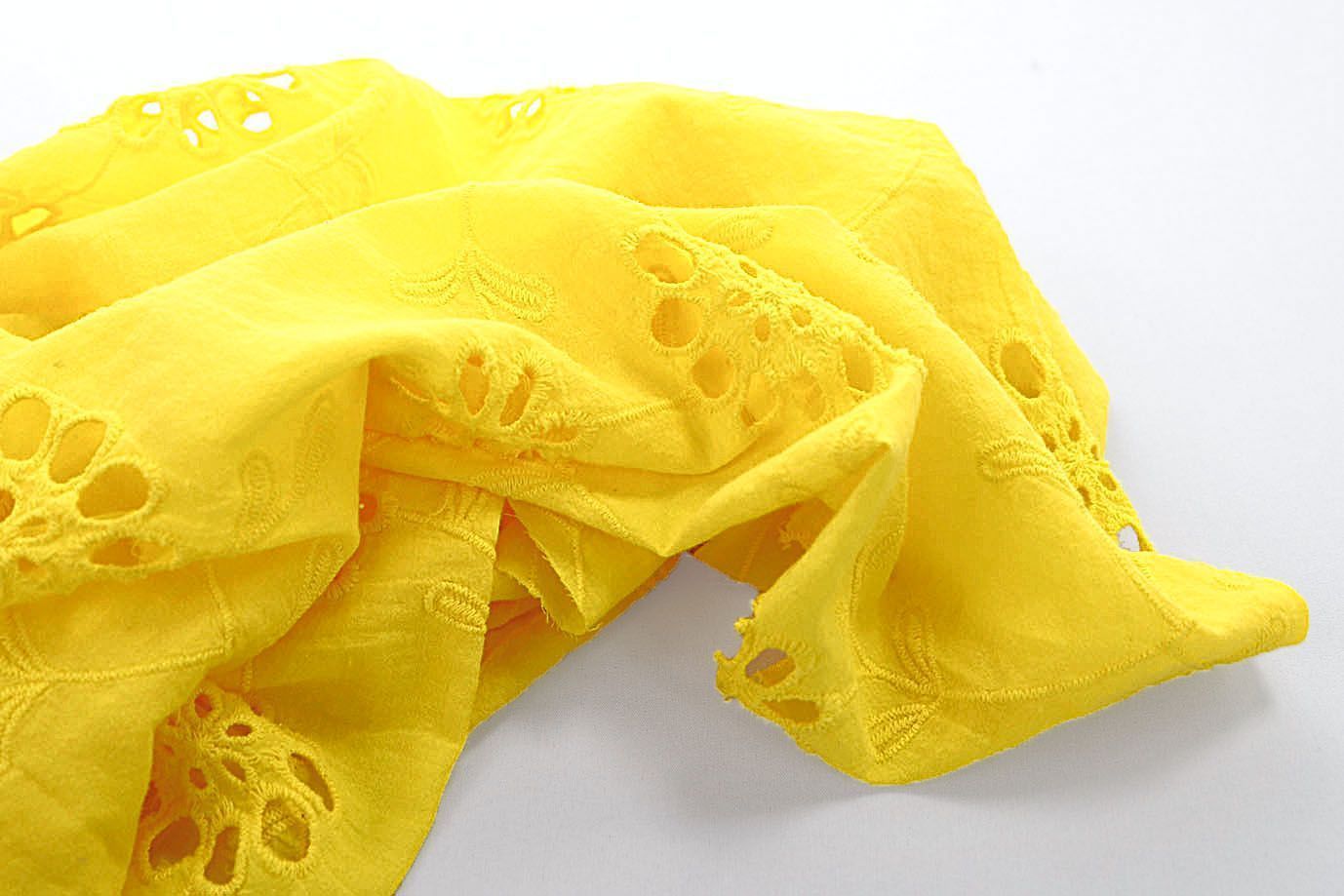 Хлопок "Батист" жатка с вышивкой/желтый 3202-PY/D#5/C#4 (EU4272)