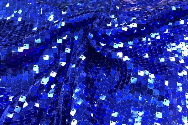 Сетка с квадратными пайетками/ярко синий 2036/D#1/C#1
