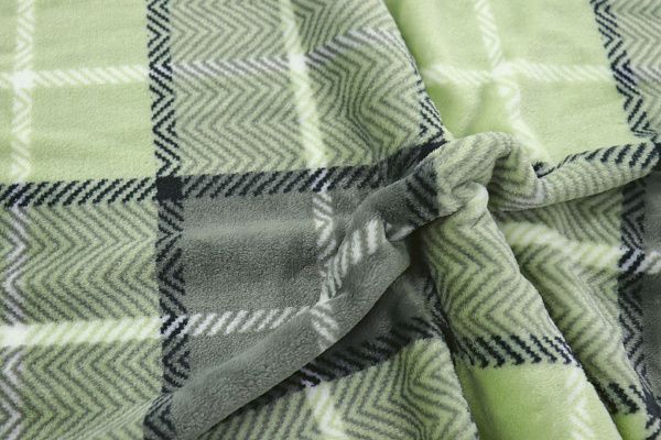 Велсофт принт/клетка серая на бледно-зеленом AP221208110/D#222-FLA280YH/C#Y19030536