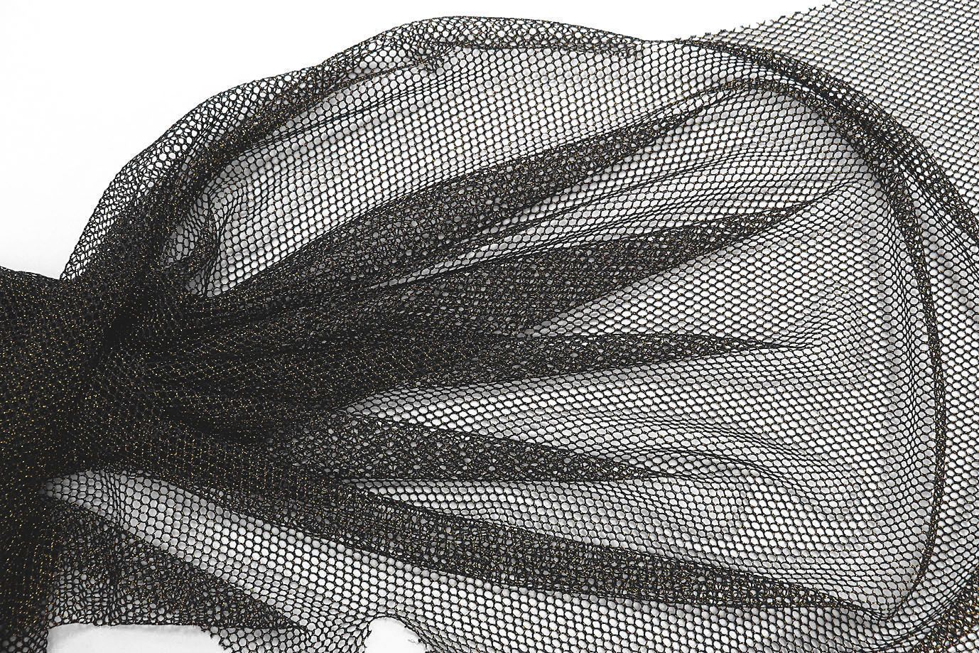 Сетка стрейч/черно-золотистый  2569-PY/С#1