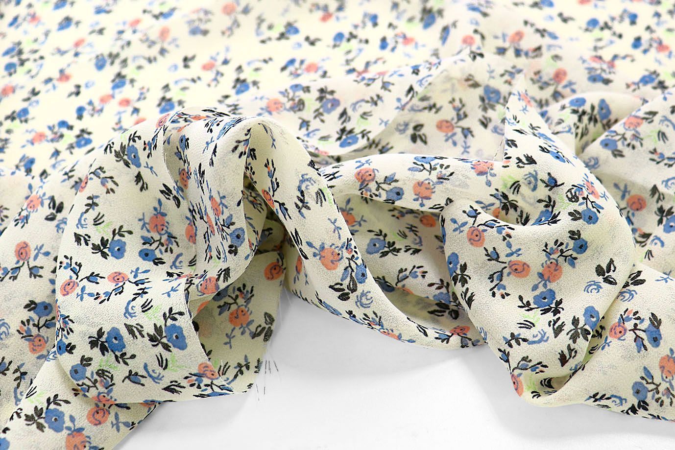 Шифон принт/цветы на желтом 3926-PY/D#2/C#2