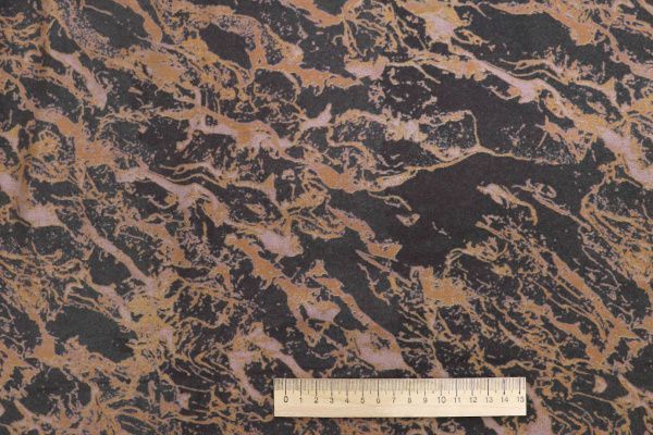 Сатин "Морокко" принт/оранжево-розовый на черном 3888-PY/D#5/C#5