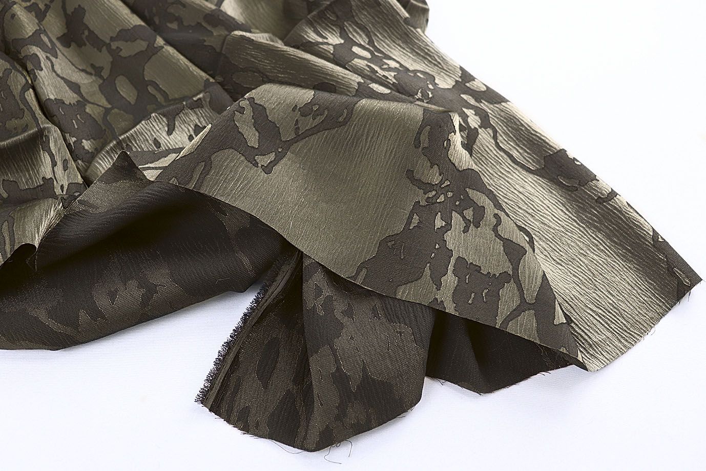 Шелк жаккард/коричневый на болотном 4029-PY/D#2/C#2 (12233)