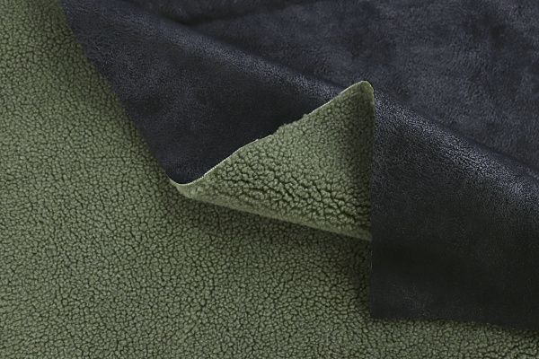 Дубляж мех "Кёрли"/черно-зеленый AP230331053Z/D#1003-2302-40L/C#9-7