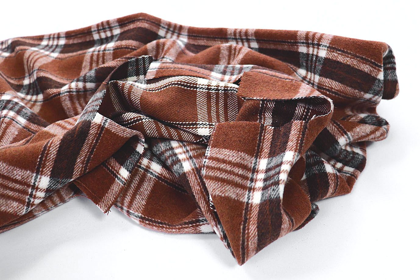 Пальтовая ткань клетка/коричневый 596-450115/C#2