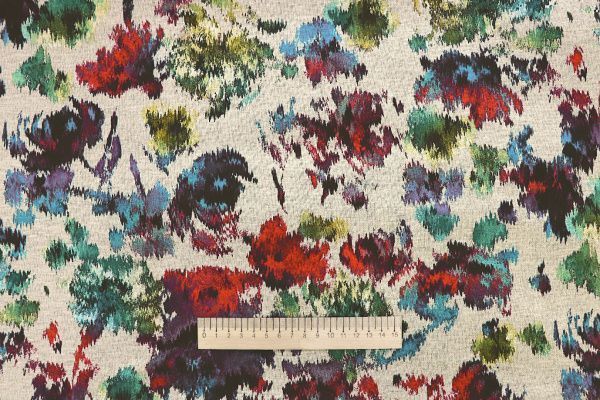 Трикотаж "Модал" принт/цветы на бежевом 3561-PY/D#16/C#1