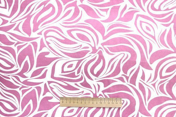 Штапель принт/розовый на белом 3858-PY/D#3/C#2