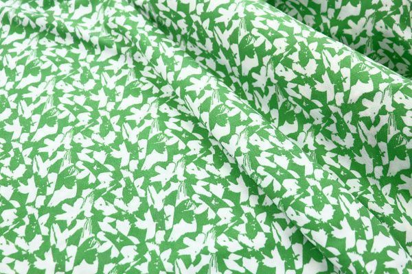 Трикотаж масло принт/бело-зеленый 3390-PY/D#9771-353/C#2 (11154)