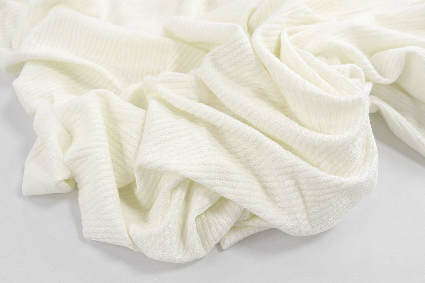 Трикотаж жаккард/молочный 3548-PY/C#1