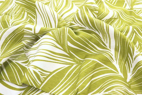 Лен БОХО принт/бело-зеленый 3591-PY/D#7/C#1