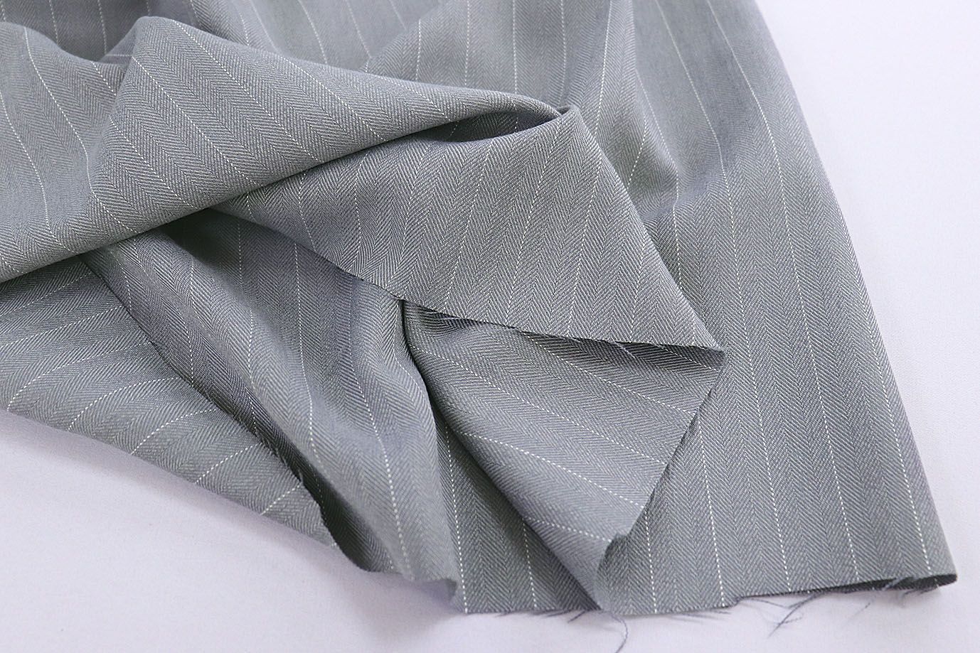 Костюмная ткань стрейч жаккард принт/полоска светло-серая 3784-PY/C#1
