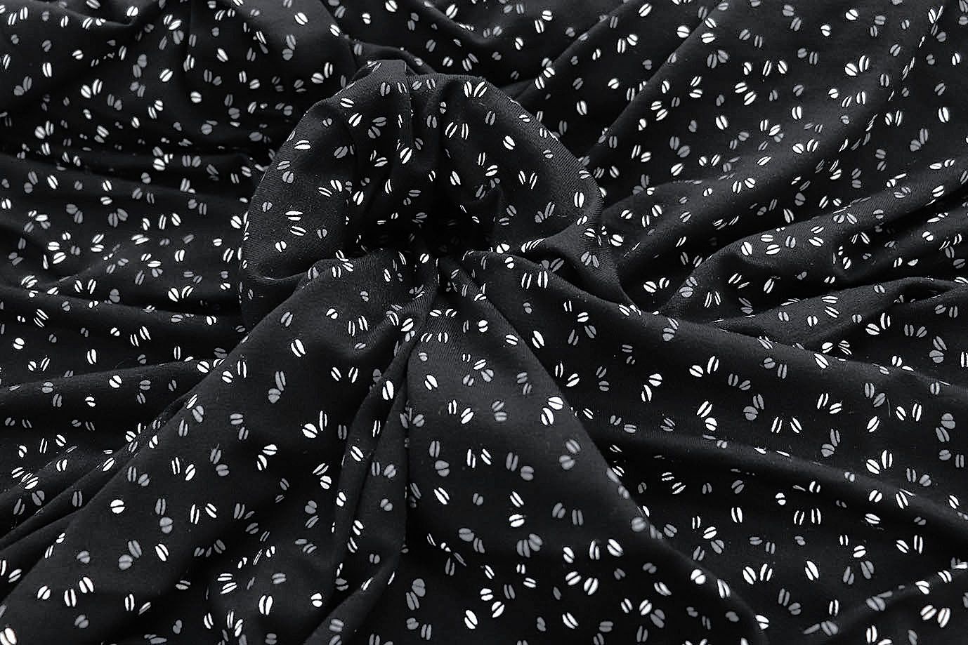 Трикотаж вискоза флок принт/бело-серый на черном SSR-841/D#3/C#1 (DT17143)